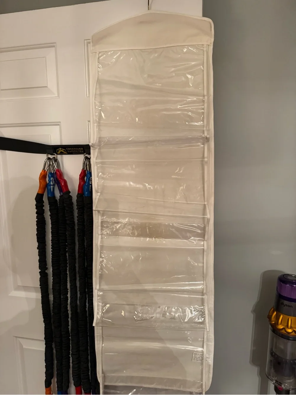 Double Sided 48”H x 15”W Shoe Holder with Hanger - 8 Shoes